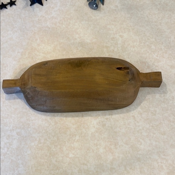 Rustic Wooden Dough Bowl - Picture 2 of 2